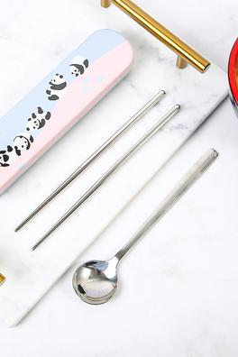 Yoyoso Panda Chopstick Seti Pembe