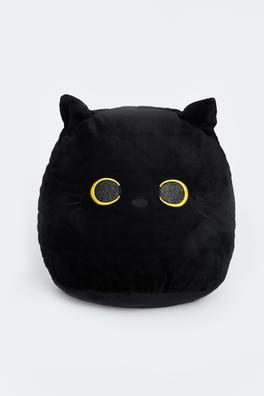 Ecrou Kara Kedi Yastık 35 cm Siyah